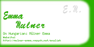 emma mulner business card